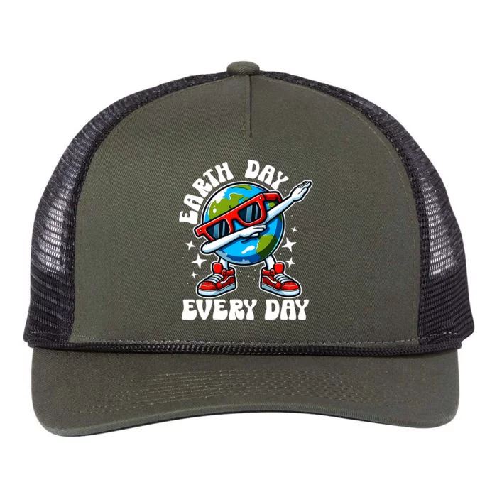 Earth Day 2024 Funny Earth Day Girl Boy Dab Retro Rope Trucker Hat Cap