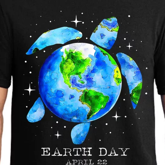 Earth Day 2024 Restore Earth Sea Turtle Art Save The Planet Pajama Set