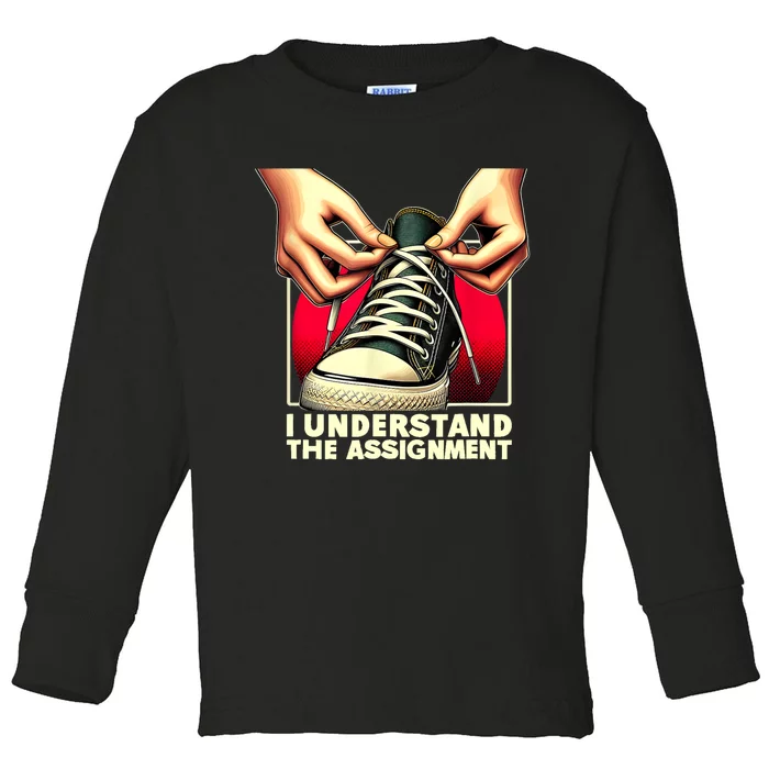 Election Day 2024 I Understand The Assignment Kamala Harris Toddler Long Sleeve Shirt