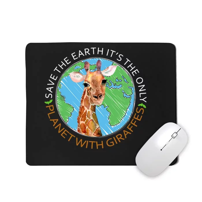 Earth Day 2024 Giraffe Mousepad