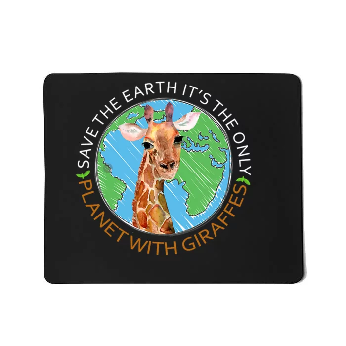 Earth Day 2024 Giraffe Mousepad