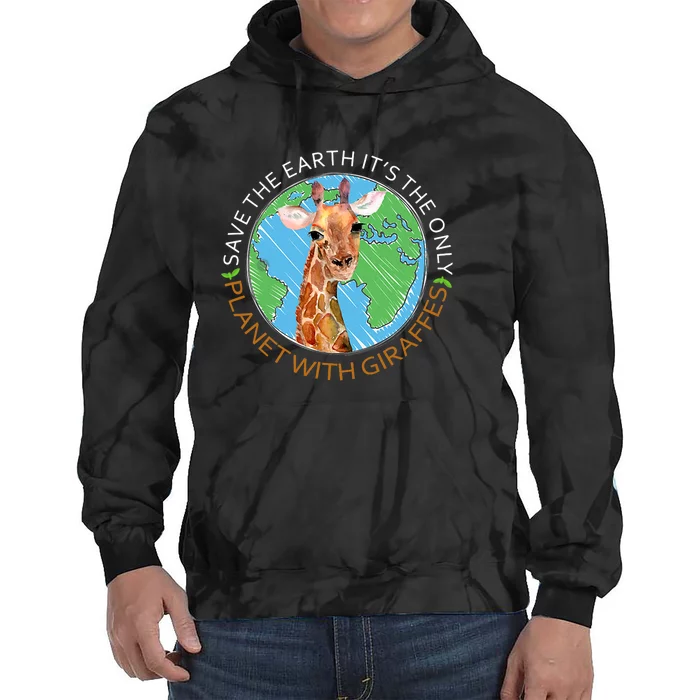 Earth Day 2024 Giraffe Tie Dye Hoodie