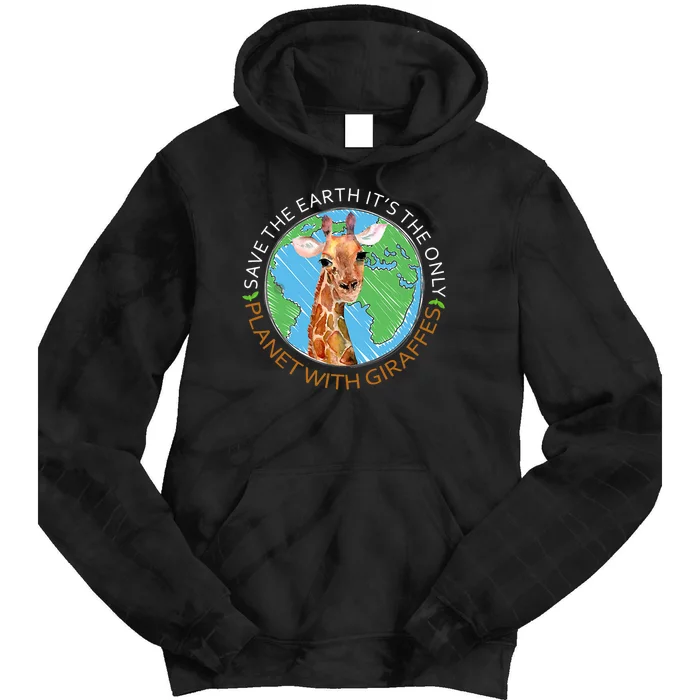 Earth Day 2024 Giraffe Tie Dye Hoodie