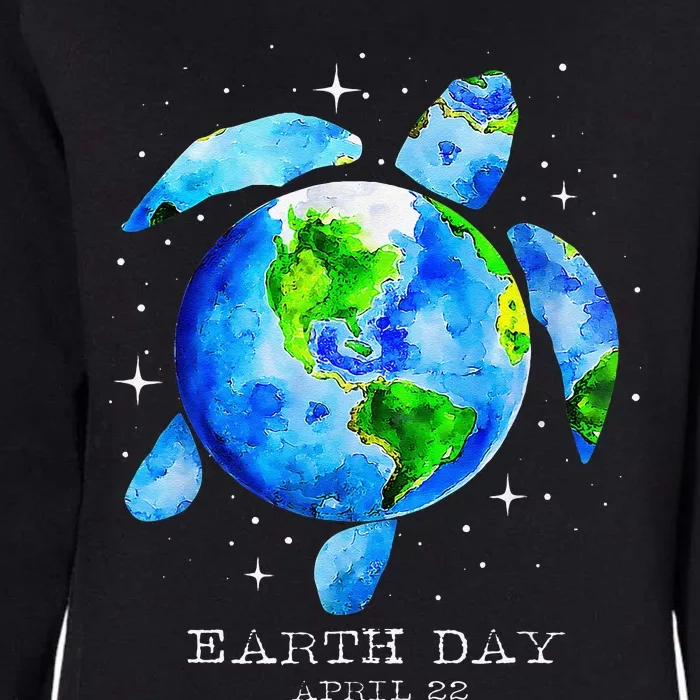 Earth Day 2024 Restore Earth Sea Turtle Art Save The Planet Womens California Wash Sweatshirt