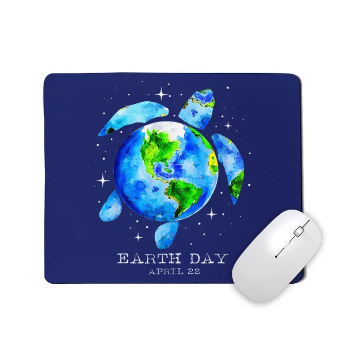 Earth Day 2024 Restore Earth Sea Turtle Art Save The Planet Mousepad