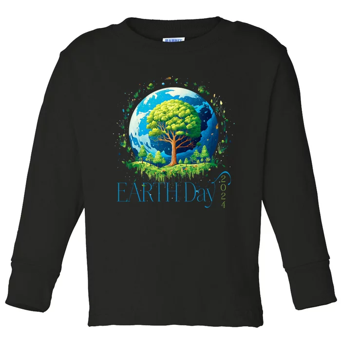 Earth Day 2024 Environmental International Awareness Toddler Long Sleeve Shirt