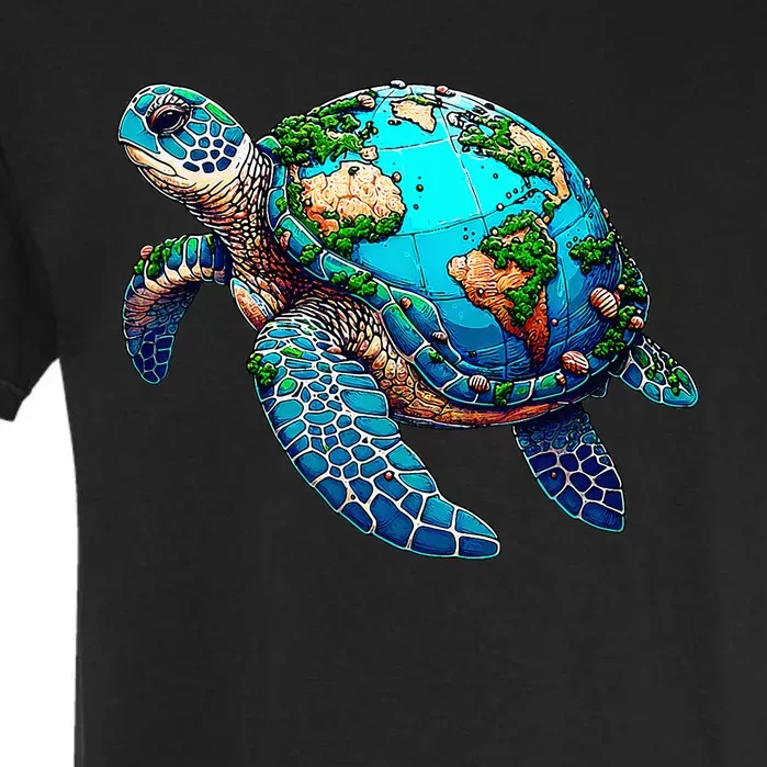 Earth Day 2024 Restore Earth Sea Turtle Art Save The Planet Garment-Dyed Heavyweight T-Shirt