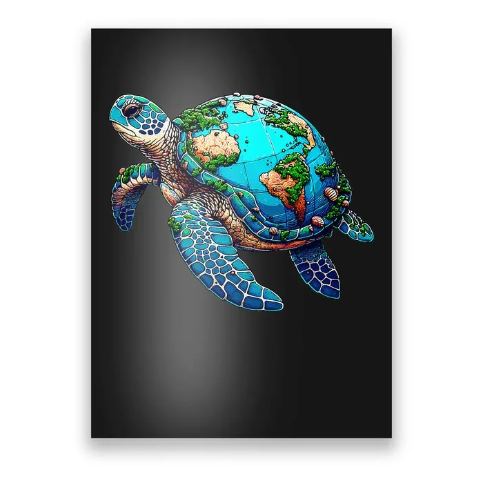 Earth Day 2024 Restore Earth Sea Turtle Art Save The Planet Poster