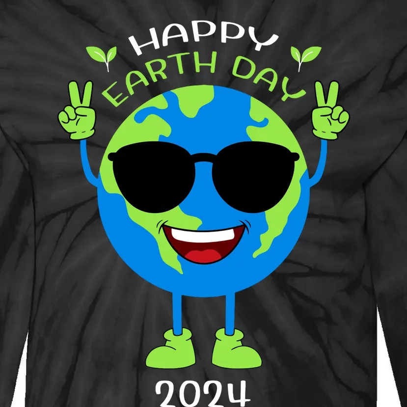 Earth Day 2024 Funny Earth Day Birthday Girl Tie-Dye Long Sleeve Shirt