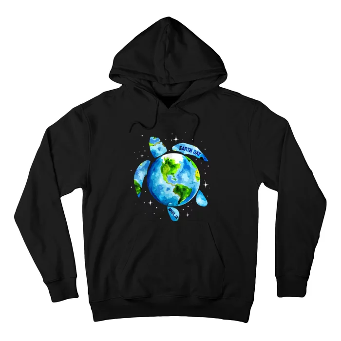 Earth Day 2024 Restore Earth Sea Turtle Art Save The Planet Hoodie