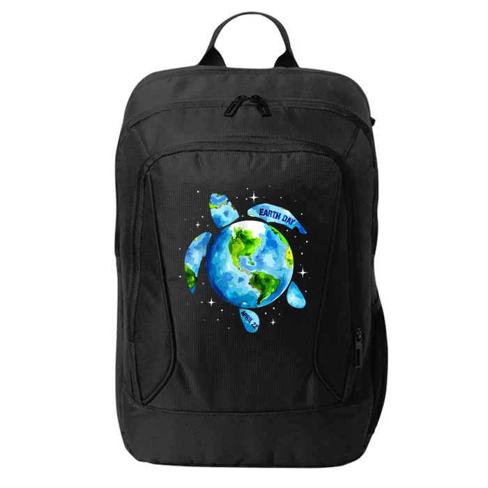 Earth Day 2024 Restore Earth Sea Turtle Art Save The Planet City Backpack