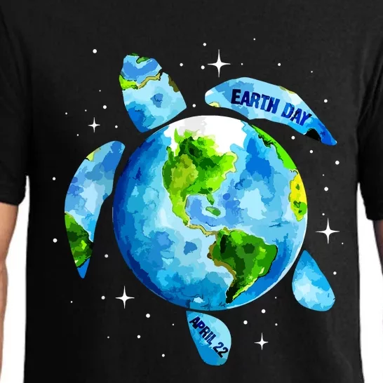 Earth Day 2024 Restore Earth Sea Turtle Art Save The Planet Pajama Set