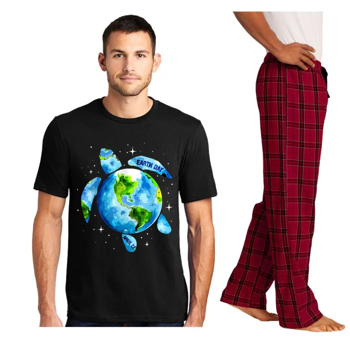 Earth Day 2024 Restore Earth Sea Turtle Art Save The Planet Pajama Set