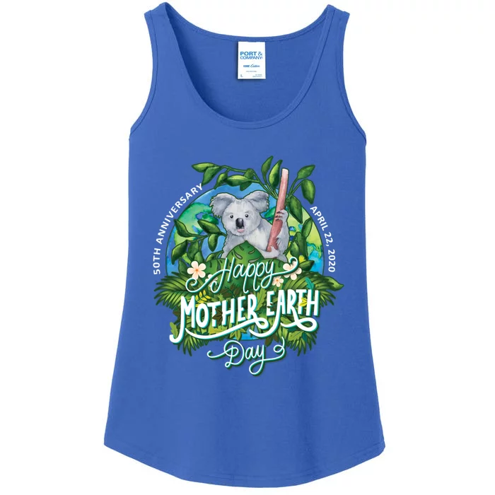 Earth Day 50th Anniversary Koala Bear Save The Planet Funny Gift Ladies Essential Tank