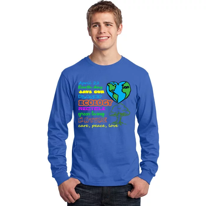 Earth Day 50th Anniversary 2020 Climate Change Cute Gift Tall Long Sleeve T-Shirt