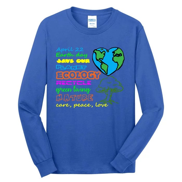 Earth Day 50th Anniversary 2020 Climate Change Cute Gift Tall Long Sleeve T-Shirt