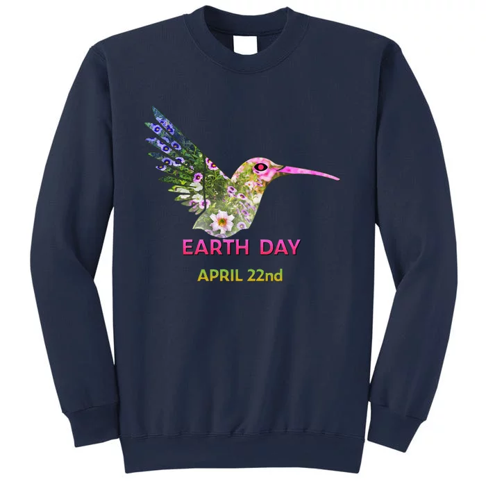 Earth Day 50th Anniversary Hummingbird Silhouette Sweatshirt