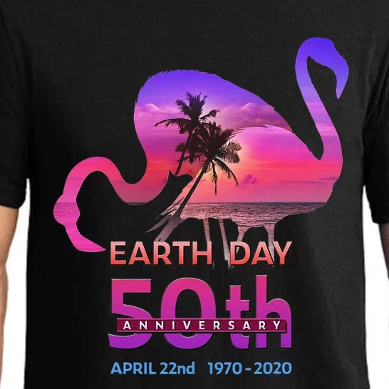 Earth Day 50th Anniversary Pink Flamingos Pajama Set