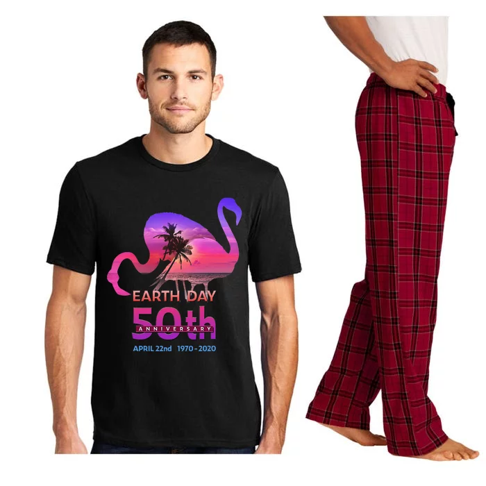 Earth Day 50th Anniversary Pink Flamingos Pajama Set