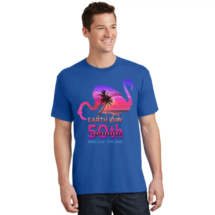 Earth Day 50th Anniversary Pink Flamingos T-Shirt