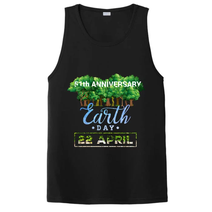 Earth Day 51th Anniversary Gift Keep It Green Gift Save The Planet Great Gift Performance Tank