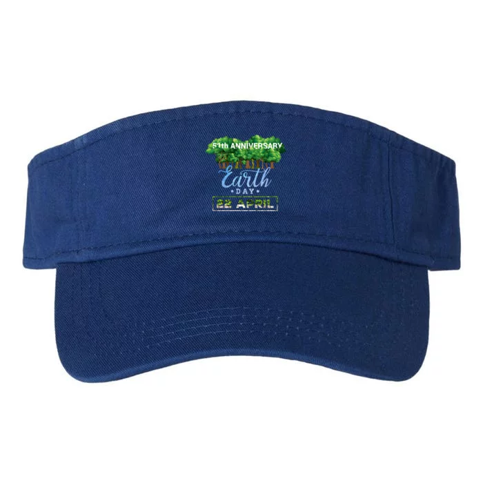 Earth Day 51th Anniversary Gift Keep It Green Gift Save The Planet Great Gift Valucap Bio-Washed Visor