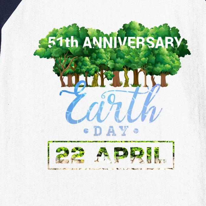 Earth Day 51th Anniversary Gift Keep It Green Gift Save The Planet Great Gift Baseball Sleeve Shirt