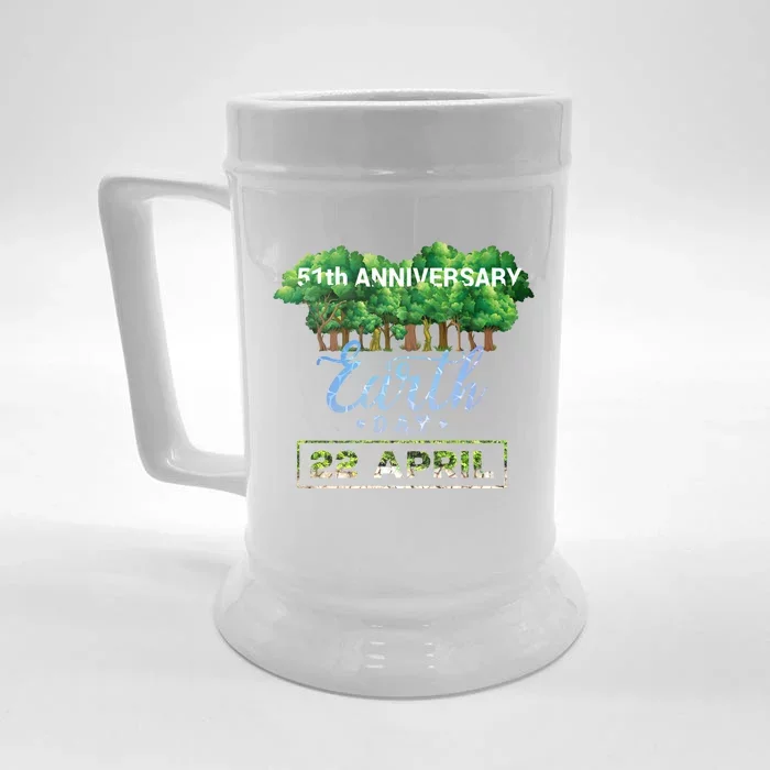 Earth Day 51th Anniversary Gift Keep It Green Gift Save The Planet Great Gift Front & Back Beer Stein