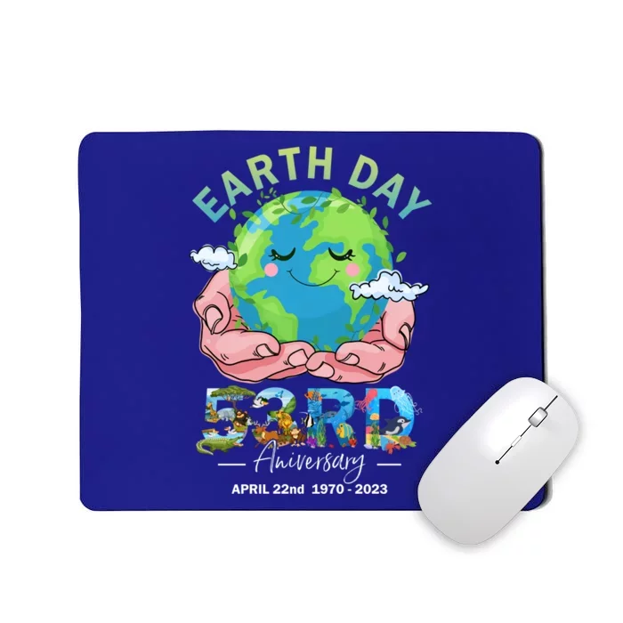 Earth Day 53rd Anniversary Hand Earth Global Save Our Planet Cool Gift Mousepad