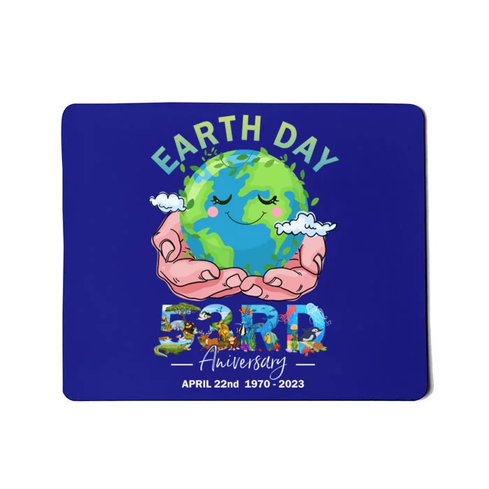 Earth Day 53rd Anniversary Hand Earth Global Save Our Planet Cool Gift Mousepad