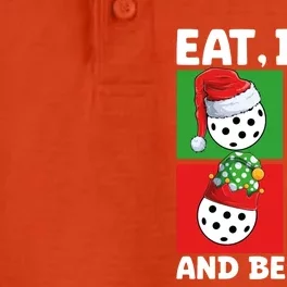 Eat Dink And Be Merry Cute Gift Holiday Pickleball Sport Lover Gift Dry Zone Grid Performance Polo