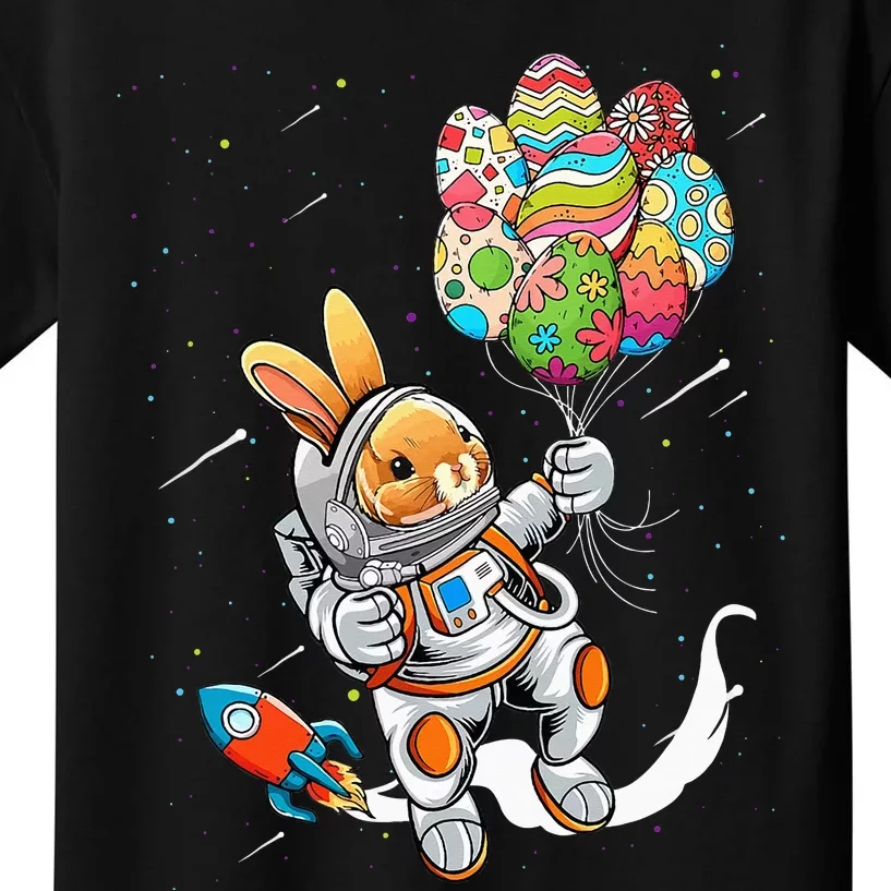 Easter Day Astronaut Bunny Rabbit Planet Egg Kids T-Shirt