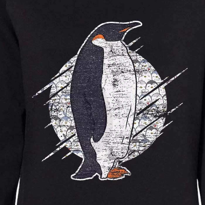 Earth Day Antarctic Animals Zoo Penguin Womens California Wash Sweatshirt