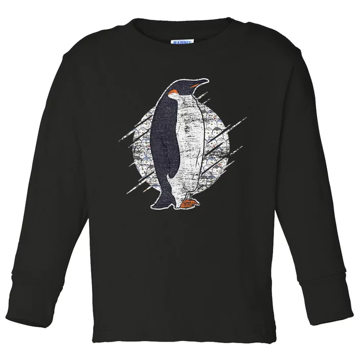 Earth Day Antarctic Animals Zoo Penguin Toddler Long Sleeve Shirt