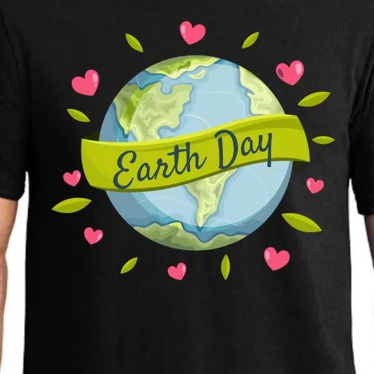 Earth Day Awareness Cute Heart Pajama Set