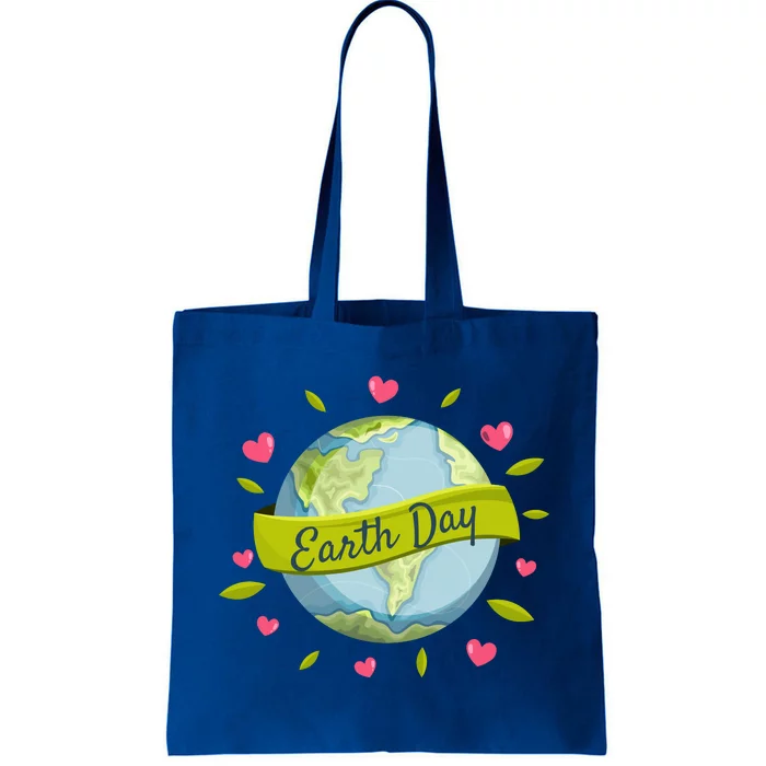 Earth Day Awareness Cute Heart Tote Bag