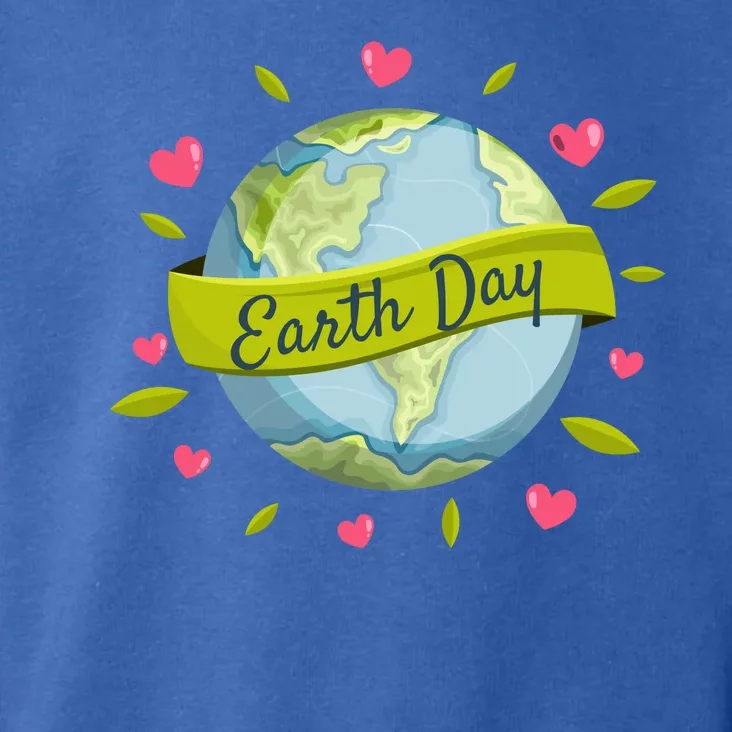 Earth Day Awareness Cute Heart Toddler Hoodie