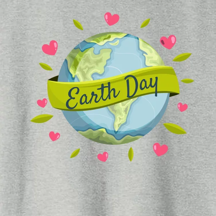 Earth Day Awareness Cute Heart Women's Crop Top Tee