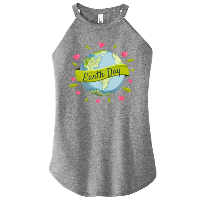 Earth Day Awareness Cute Heart Women’s Perfect Tri Rocker Tank