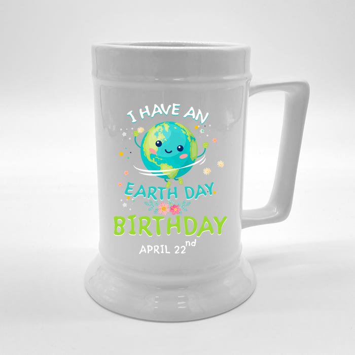 Earth Day April 22nd Green Birthday Gift Front & Back Beer Stein