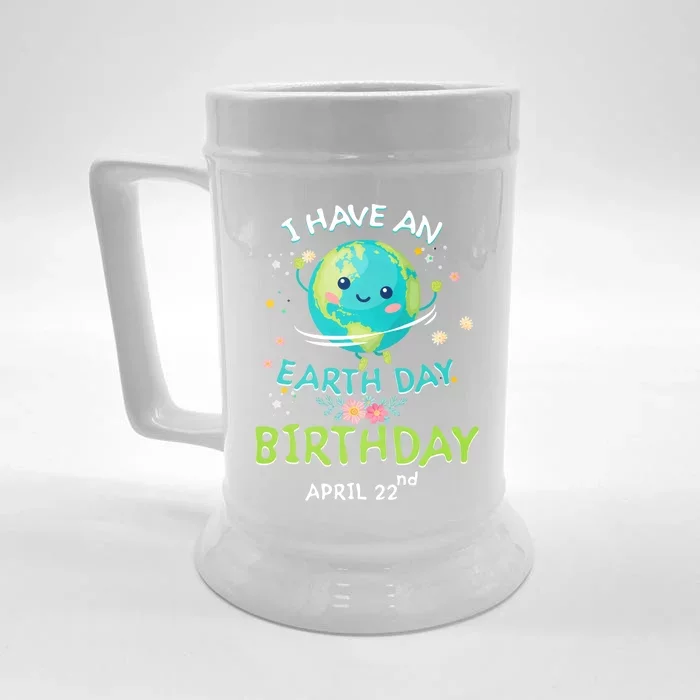 Earth Day April 22nd Green Birthday Gift Front & Back Beer Stein