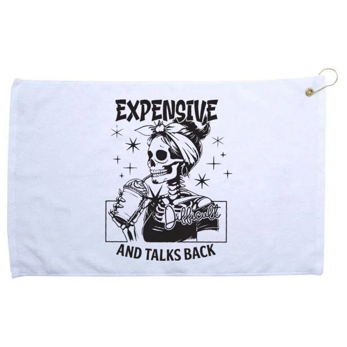 Expensive Difficult And Talks Back Grommeted Golf Towel