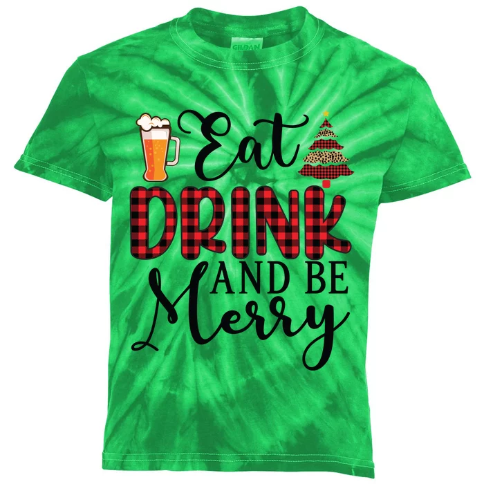 Eat Drink And Be Merry Kids Tie-Dye T-Shirt