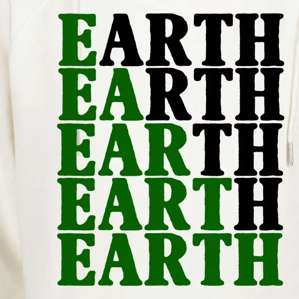 Earth Day Awareness Womens Funnel Neck Pullover Hood