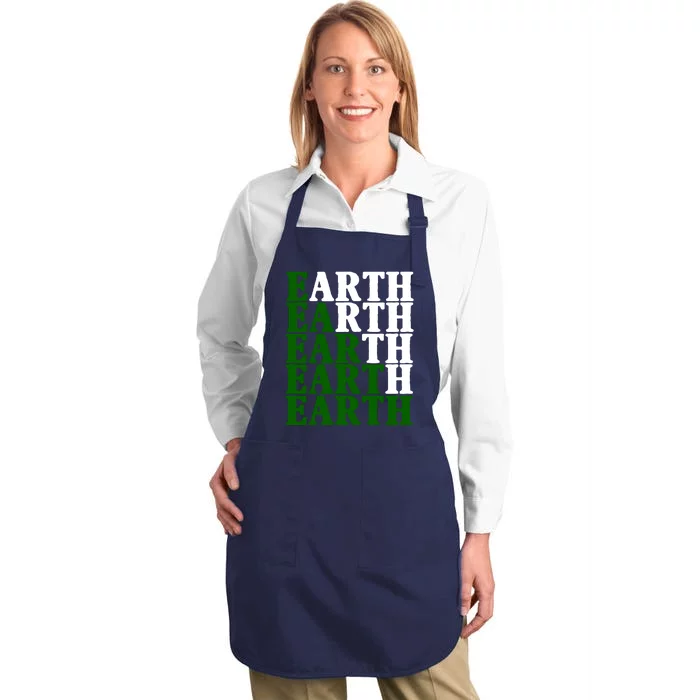 Earth Day Awareness Full-Length Apron With Pocket