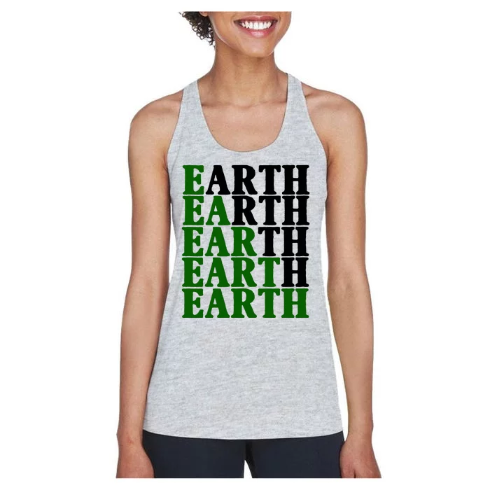 Earth Day Awareness Women's Racerback Tank