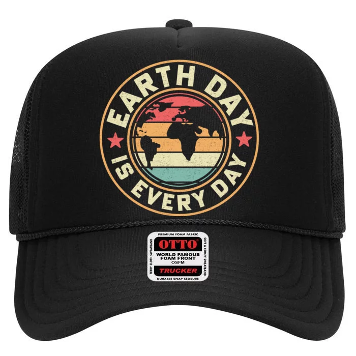 Earth Day Awareness 2024 High Crown Mesh Trucker Hat