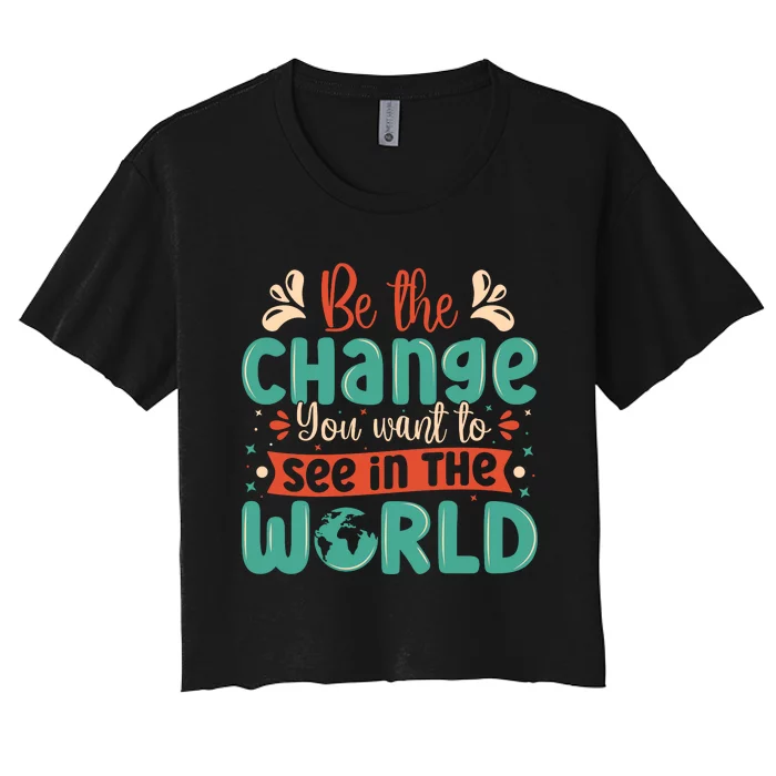 Earth Day Awareness 2024 Women's Crop Top Tee