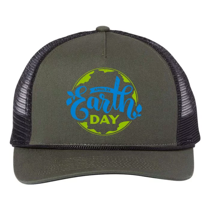 Earth Day April 22nd Awareness Retro Rope Trucker Hat Cap