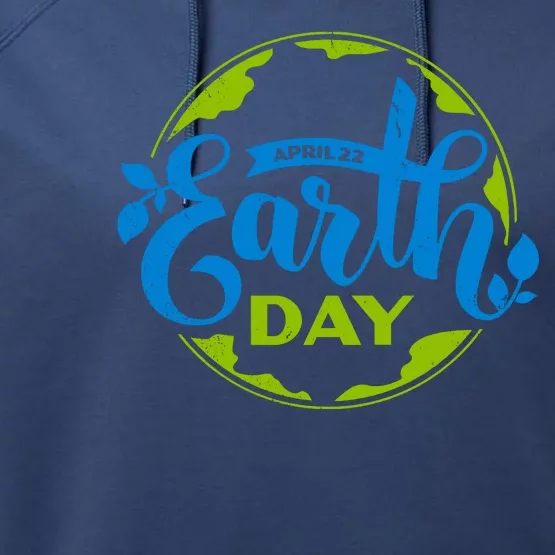 Earth Day April 22nd Awareness Performance Fleece Hoodie